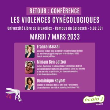 Retour : conférence sur les violences gynécologiques Namur