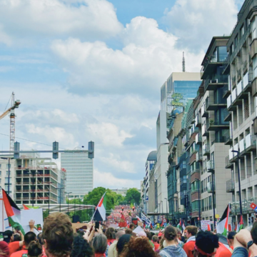 Manif ligne rouge palestine