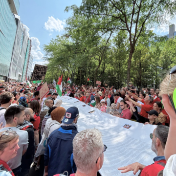 Manif ligne rouge palestine
