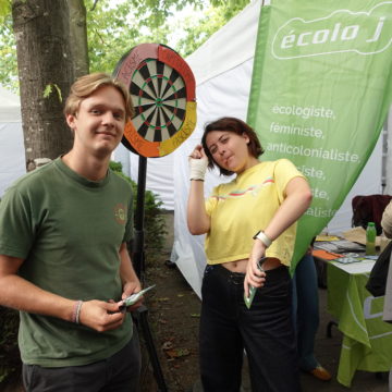 Rentrées campus ULB 2025 stand écolo j