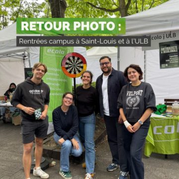 retour photo rentrées campus saint-louis et ulb écolo j