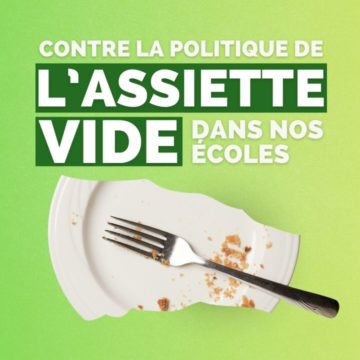 politique de l'assiète vide écoles FWB